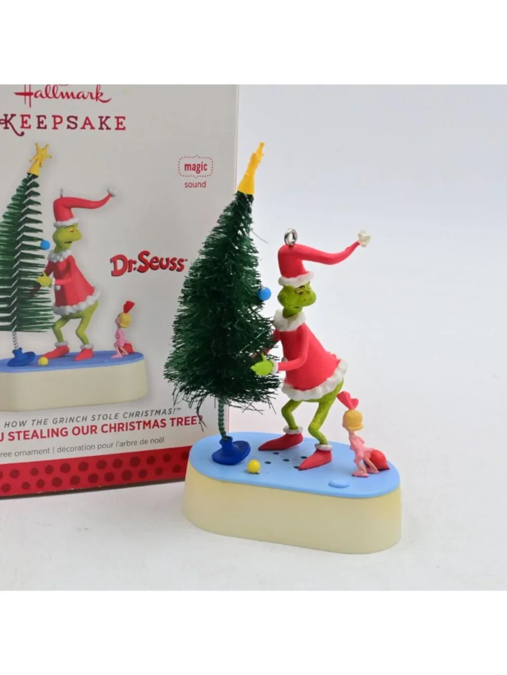 Hallmark Keepsake Grinch Why Are You Stealing Our Tree Ornament Dr Seuss
